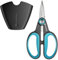 Gardena Set Forbici da Cucina HerbCut + Custodia: Lame in Acciaio Inox 52 mm, Funzione Defogliazione, Ideali per Erbe Aromatiche, Impugnature in Plastica Riciclata (12214-36)