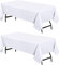 Utopia Kitchen Rectangle Tablecloth 150x240 cm - (Pack of 2) White Table Cover Machine Washable Table Cloth Perfect for Parties, Weddings and Festivals (59x95 inches)