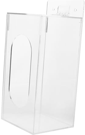 BUGUUYO Wall Mounted Glove Dispenser and Mask Organizer Box 100x95x240mm Acrylic Holder for Face Masks and Gloves Hygiene Station for Home and Office