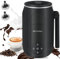 VpiuV Milk Frother Electric – Upgraded Milk Frother 4 in 1 Quick Foaming, 350ML Hot Chocolate Machine with Multiple Modes, Quiet Operation for Coffee, Cappuccino, Black