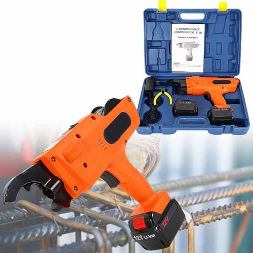 vnmudzeo Automatisches Bewehrungsbindewerkzeug, Kabellos, 6–25 Mm, 8–35 Mm, 30–60 Mm, FüR Baustellen, GroßE BrüCken, Tragbare, Aufladbare StabbinderausrüStung,60mm