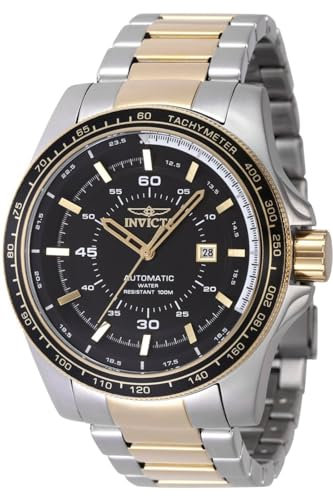 Invicta Speedway 48081 Herren Uhr - Wasserdicht - Analog - Automatikuhr - Edelstahl mit schwarzen zifferblat - 50mm