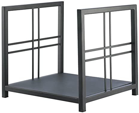 Étagère de rangement pour bois de chauffage en acier robuste pour intérieur et extérieur avec assemblage facile Petite taille