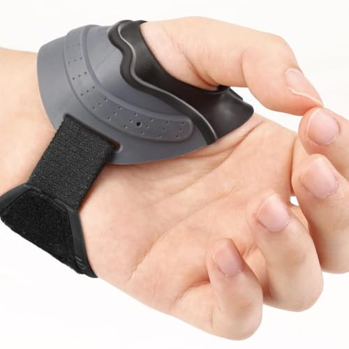 Velpeau CMC Daumenbandage für Arthrose, CMC-Gelenkschmerzlinderung, weich und bequem, stabilisiert das CMC-Gelenk, ohne die Handfunktion einzuschränken (Grau-Linke Hand, M)