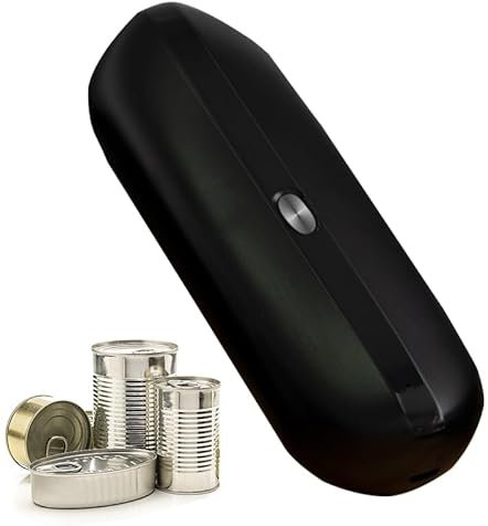 Ouvre-boîte électrique, ouvre-boîte Automatique à Un Bouton, adapté à différentes Formes de Bouche de canette, avec Bouton de Commutation à Une Touche et Bords Lisses, pour Les Mains arthritiques