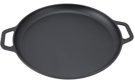Brrnoo Plaque à Crêpes, Poêle en Fonte de Fer avec Chauffage Uniforme Antiadhésif (30cm)