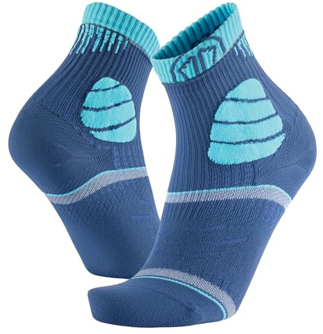 SIDAS Calcetines de Trail Running, Trail Ultra, 2 bandas antideslizantes, Protección del tobillo y control de la humedad, Calcetines de trail para hombre y mujer