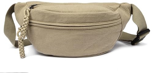 Micmores Bauchtasche Damen Umhängetasche Modische Cord Crossbody Bag Damen, Stilvolle & Praktische Brusttasche Gürteltasche Hüfttaschen für Outdoor Sport Reise Laufen Schule (Khaki)