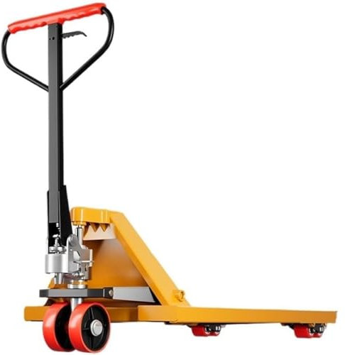 Plate Forme Pliable Chariot Transpalette, Transpalette À Main Standard, Transpalette Industriel, pour Le Stockage Et La Manutention en Intérieur (Yellow 68.5cm)