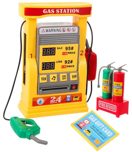 SUPVOX Giocattolo Stazione Benzina Con Doppio Display Digitale e Funzione Conta Digitale Stazione Di Rifornimento Per Ragazzo Ragazza Ragazza Con Scheda Interattiva e Promemoria Vocale Ki