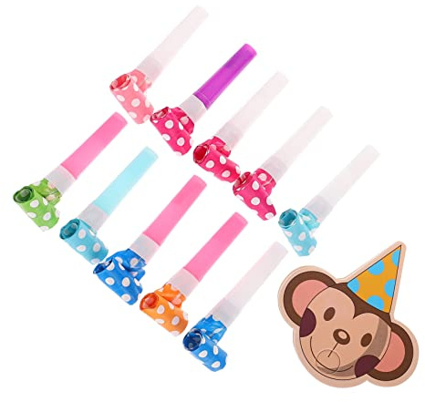 TOYANDONA 10 Sets Noisemakers Blowouts Whistles Fun Cartoon Blowout Props for Birthday Celebrations Safe Material Cheer Leading Accessories for Festivals and Gatherings