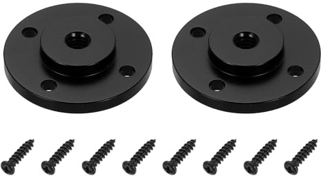 PATIKIL 2 Stück Flansch Kamera Wandhalterung 1/4 Gewinde Stativadapter Halterung 20mm Aluminiumlegierung Wandmontage Stativmontageplatte mit Schraube für Outdoor Monitorlicht Kamera