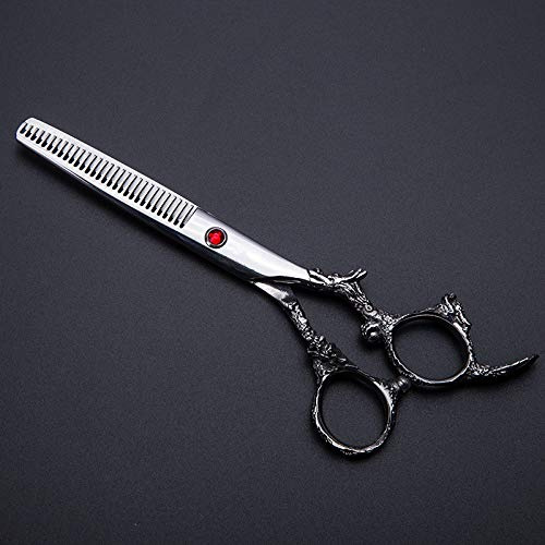 Professional Hair Cutting Shears, 6 inch 440C handle hair scissors bag set cutting scissor barber thinning shears scisors hairdressing (Thinning Scissor)(Thinning Scissor)