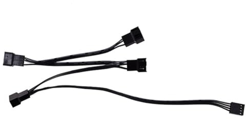 Fegtrtyoa ARGB 4P-3PIN 1 Female to 4 Male RGB Synchronised Extension Cable for Addressable Lighting Systems