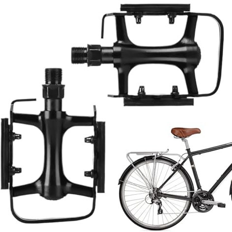 Cykelpedaler - 9/16- mountainbikepedaler, halkfri cykelpedalplattform för väg, aluminiumtätad pålitlig lagerpedal | Slitstarka cykeltillbehör för ungdomar Kvinnliga entusiaster Cyklister Adul