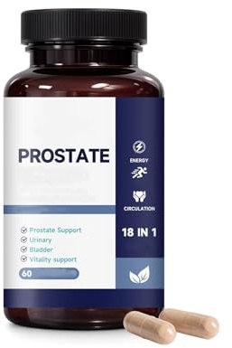 Supporto per la prostata - con semi di zucca - Supporta le vie urinarie e la vitalità - Non OGM - 60 conteggi,1PCS