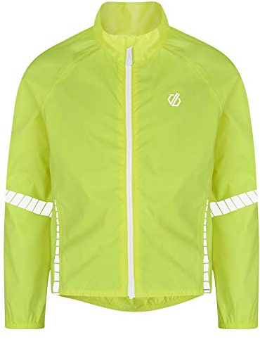 Dare 2b Kids Unisex Lightweight Waterproof Shell Jacket | Reflective Cycling Coat, Ultra Breathable ARED 5000 Polyester | Scoop Back & Elasticated Hem