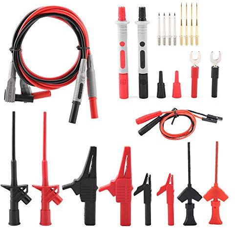 Kit de plomo de prueba de sonda multímetro, Walfront 24 piezas P1300E reemplazable multímetro digital extraíble kits de prueba electrónica de