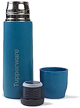 Tupperware Chef-Serie Thermoskanne 520 ml blau türkis Isolierkanne Kanne