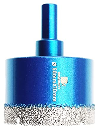 Diamant Trockenbohrer Fliesenbohrer 50mm BRSCHNITT Diamant Bohrkrone - Lochsäge für Keramik, Granit, Porzellan, Fliesen, Feinsteinzeug, Mauerwerk, Marmor.