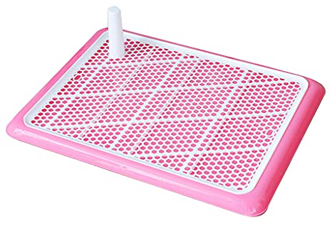 YANYUESHOP Hundetöpfchen-Tablett mit Pinkelpfosten, wiederverwendbarer 2-lagiger Hundetöpfchen-Trainer, Hundetoilette, Haustier, Hund, Katze, Mesh-Töpfchen für drinnen und draußen, leicht zu reinigen