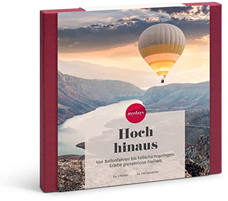 mydays Geschenkbox Hoch hinaus | Von Ballonfahren bis Fallschirmspringen: Erlebe echte Highlights