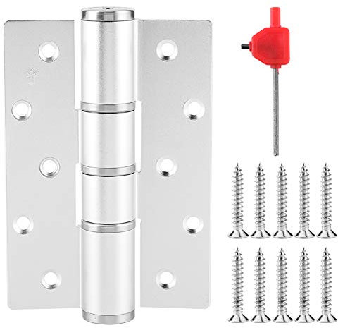 OKJHFD Door Hinge,Door Closer Spring, E Type Concealed Door Hinge - Hydraulic Automatic Closing, Positioning Damping,for Garden Gates, Wooden Doors, Metal Gate, Upvc Door