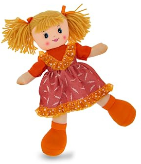 Teorema Giocattoli, Bambola di Pezza Morbida 40 cm, Prima Bambola per Bambini, Ideale Compagna di Giochi e Nanna, con Vestitini Colorati (Modello Casuale)