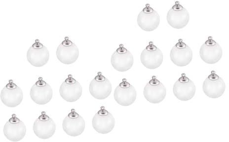 SHINEOFI 20stücke Hohlkugel Silberkappen Für Schmuck Bastelzubehör Für Ohrringe Und Weihnachtsdekoration Leichte Und Langlebige Materialien Für Kreative