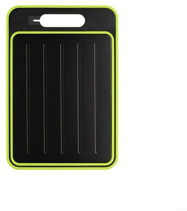 Planche de décongélation 4 en 1 en aluminium, plateau de décongélation double face avec aiguiseur râpe, planche à découper double face pour décongeler la viande et congeler les aliments (S)