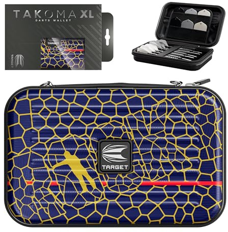 Target Darts Josh Rock Takoma Wallet, XL - Josh Rock Darttasche, Darts Hartschalen Etui, Darts Set Aufbewahrungskoffer, „Rocky“ Darttasche, Profi Dart Zubehör