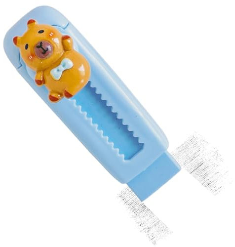 Gomme rétractable, design coulissant mignon de Capybara Push-Pull, gomme artistique douce et amusante, 2,5 x 8,5 x 3 cm, idéale pour le dessin, la peinture et l'écriture, parfaite pour les étudiants