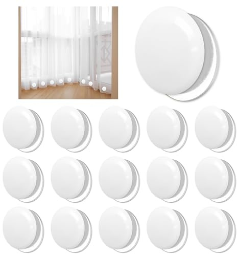 Poids Rideaux Extérieur,Kaluofan 16 Paires Aimant Rideau,Aimant pour Rideaux,Poids Blocs Lestés pour Rideau de Douche,Fond pour Rideau de Douche, nappes, Tableaux Blancs,réfrigérateurs