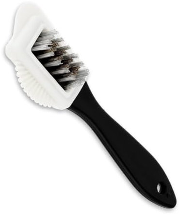 PARENCE.- Cepillo de Limpieza de Zapatos de Gamuza con Mango - 4 Lados Multifunción - Cepillo de Aseo de Gamuza, Nobuck, Gamuza - Accesorios para Zapatos 15x4cm