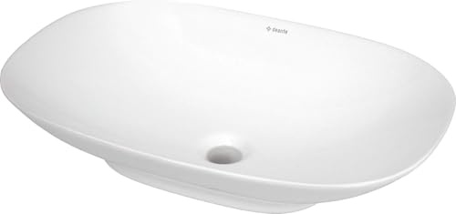 Lavabo in ceramica d'appoggio moderno colore bianco 60x40 cm - Stapol