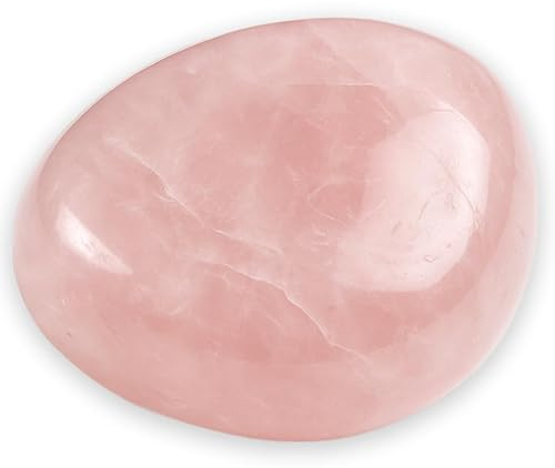 Pierre Quartz Rose Naturelle Roulée 2 à 3 cm, Lithothérapie Amour et Douceur, Guide Quartz Rose Inclus, Chakra du Coeur, Collection Minéraux Bien-Être - 1 Unité
