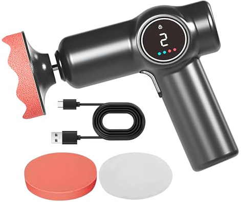 Ylnailky Pulidor Abrillantador De Coches | Máquina Pulidora Enceradora Portátil - Pulidora de 2 Modos de Alta Velocidad para Caravanas, Vidrio, Embarcaciones, Camiones, Encerado y Detallado