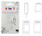 SIM Card Adapter Kit with SIM Ejector Pin Convert Nano SIM to Micro SIM Standard SIM to Nano - 4 in 1 SIM Tool kit for iPhone X XR 8 7 6 5 4 Samsung LG Nokia HTC Blackberry phone SIM Converter WHITE