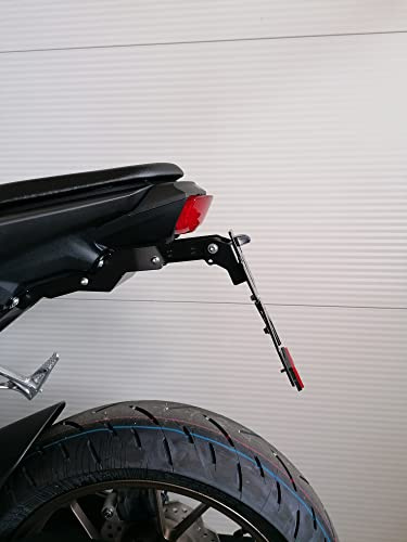 kurzer Kennzeichenhalter für Honda CB125R ab2018 Kennzeichenträger GroFaTec REVO CB 125 R Schlossabdeckung Nummernschild cb125 r Träger Halter kurzes Heck Heckumbau Porta Targa B196 Naked nakedbike