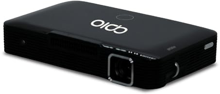 APIO Mini HD HDMI-projektor med LED-lampa, 2 000 ANSI-lumen, 1 280 x 720 upplösning, presentidé, inbyggt uppladdningsbart batteri för filmer, bärbara datorer, telefoner, hem och utomhus