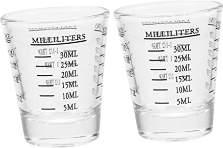PRETYZOOM Set Di 2 Misurini in Con Scala Da 30 Ml Per Caffè Robusti E Facili Da Pulire