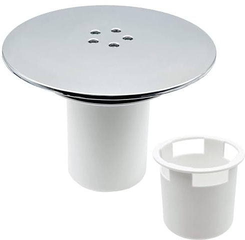 Duschabfluss Abdeckung für Ablaufgarnitur, 90 mm/115 mm Duschabflussabdeckung, Duschablauf Deckel, Duschstopfenabdeckung, Abflussdeckel Geruchsverschluss Dusche Abfluss Abdeckhaube mit Haarfänger