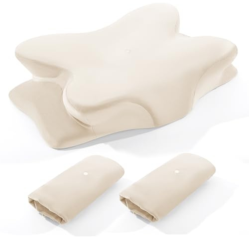 BALAPET 2 fundas de almohada de terciopelo para el cuello cervical, funda de almohada elástica suave para almohada cervical ergonómica, fundas de almohada de franela cálida con cremallera, solo funda