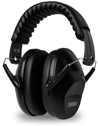 DOMIRA Kids Ear Defenders SNR 26 – Noise Cancelling Ear Muffs for Children, Hearing Protection for School, Travel & Shooting – Lightweight Adjustable Headphones – Multiple Colours Available