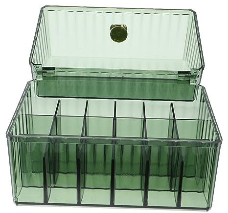 BAZEITFLOW Porta Rossetto Trasparente in Pet Con Coperchio Ribaltabile, Organizer Da Scrivania Domestico Per Trucco e Camera Da Letto, Contenitore Porta Rossetto Con Ampio Spazio e Design Antipolvere