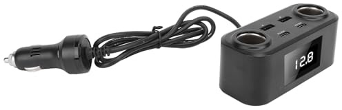 XUMIUZIY Adaptador de Corriente para Encendedor de Coche, Carga Rápida Eficiente para Coches, SUV, Furgonetas, Salida de 100W, Múltiples Puertos