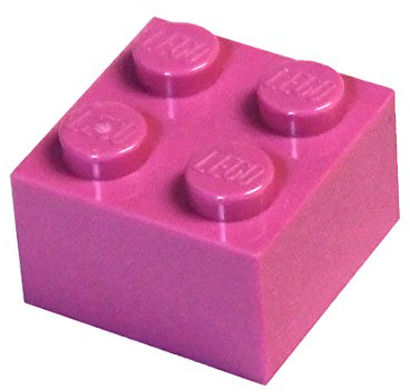 LEGO City - 20 dark pink Steine mit 2x2 Noppen