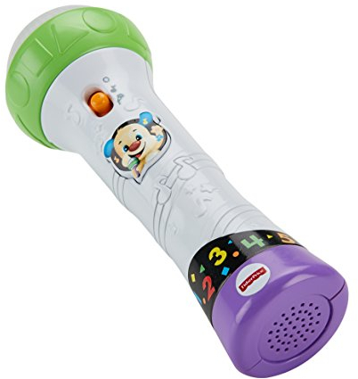 Fisher-Price FBP32 Lernspaß Mikrofon Lernspielzeug für Buchstaben Zahlen Farben und Sätzen mit Aufnahmefunktion, ab 18 Monaten deutschsprachig