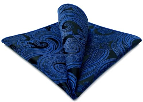 shlax&wing Hombre único Seda Pañuelo De Bolsillo Para Azul Cachemir 32cm