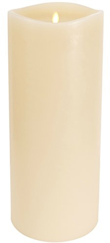 Luminara Grand Pillar Flameless LED Candle, Ivory 6.25 x 15, Battery Operated Real Wax w/Timer, Moving Flame, Realistic Unscented Home Decor Safe